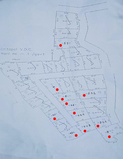 red marked plots are available.